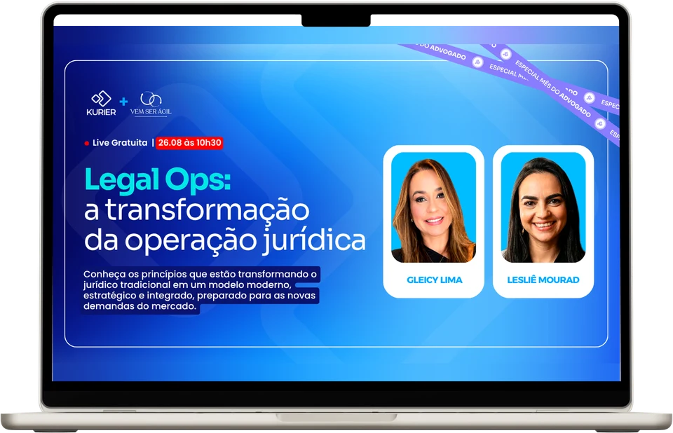 Capa do webinar Legal Ops: a transformação da operação jurídica
