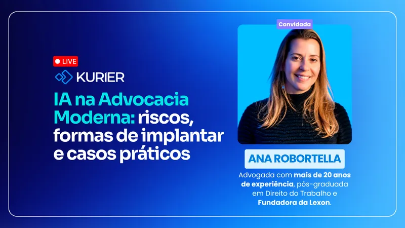 Chamada da live IA na Advocacia Moderna